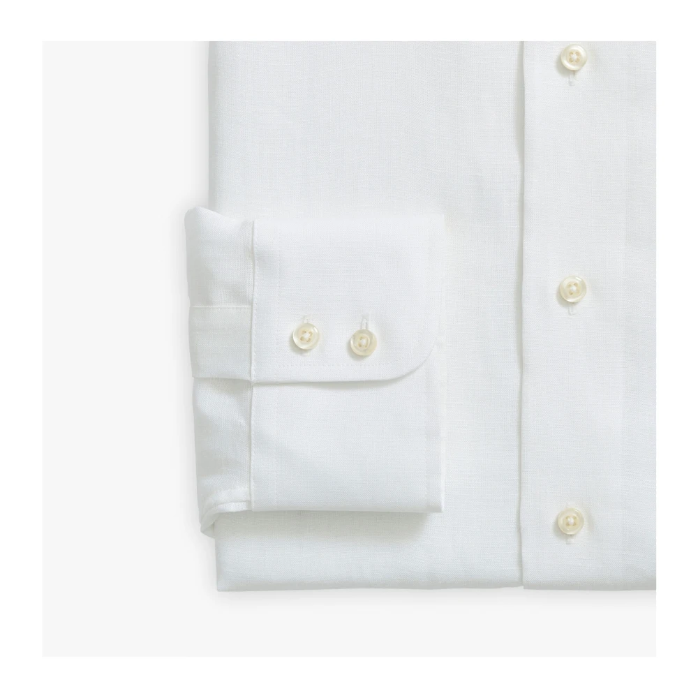 Brooks Brothers Linnen Overhemd met Engelse Spread Collar Blue Heren