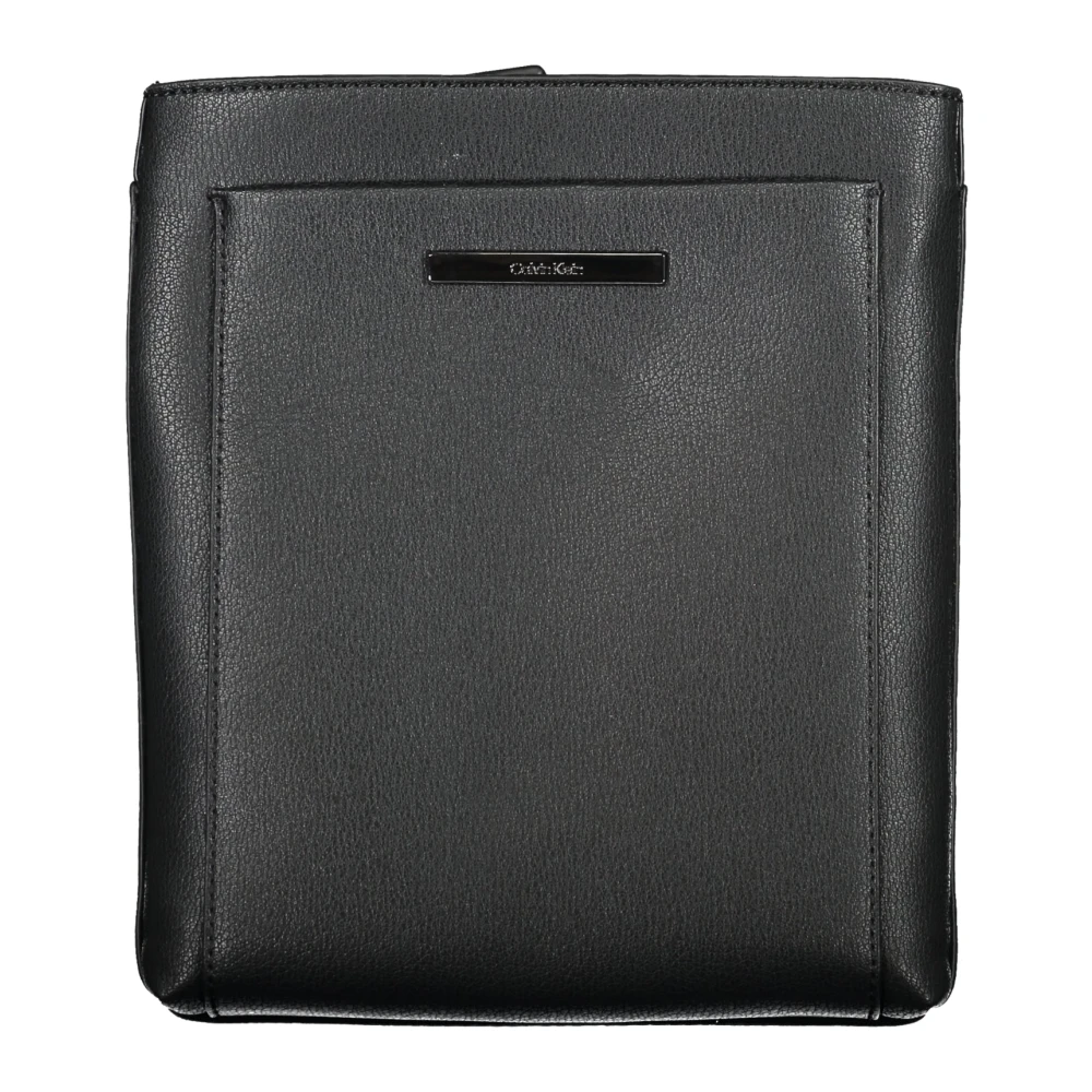 Calvin Klein Zwarte Heren Schoudertas Contrast Details Black Heren