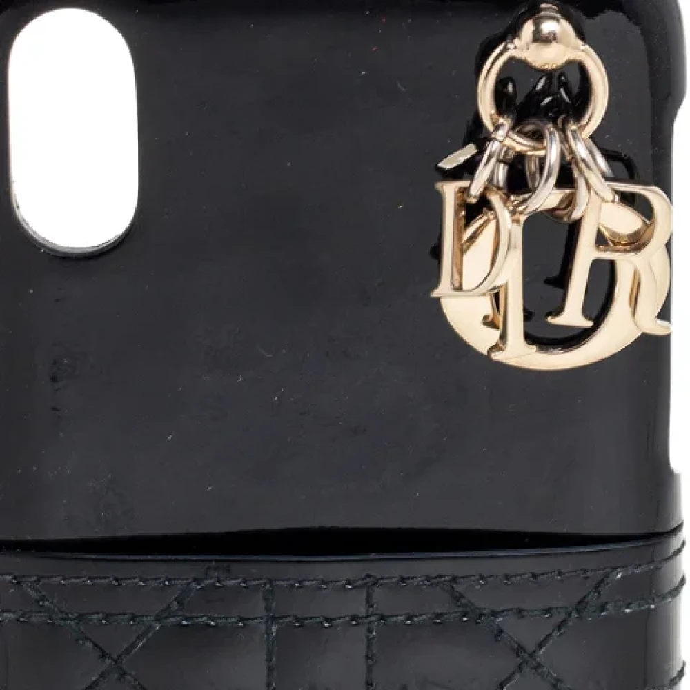 Dior Vintage Pre-owned Leather home-office Black Dames