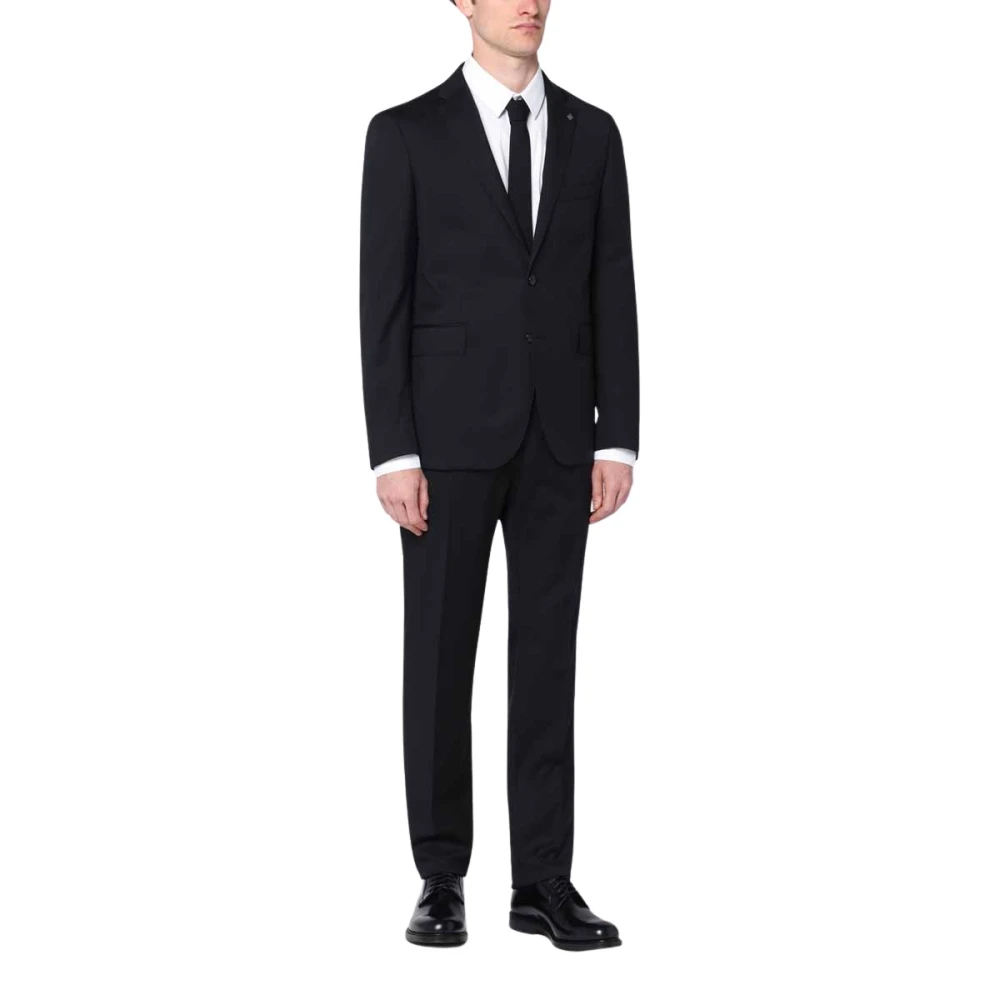 Tagliatore Svart Single-Breasted Coats