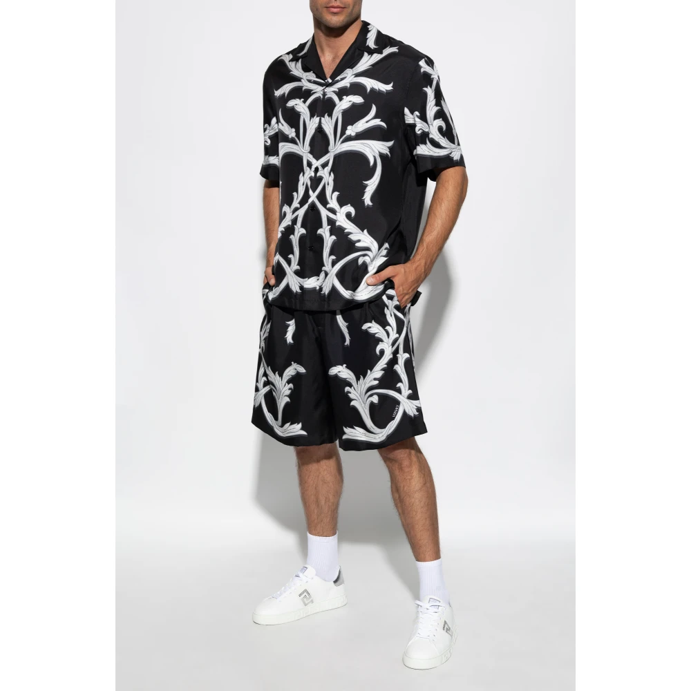 Versace Zijden shorts Black Heren