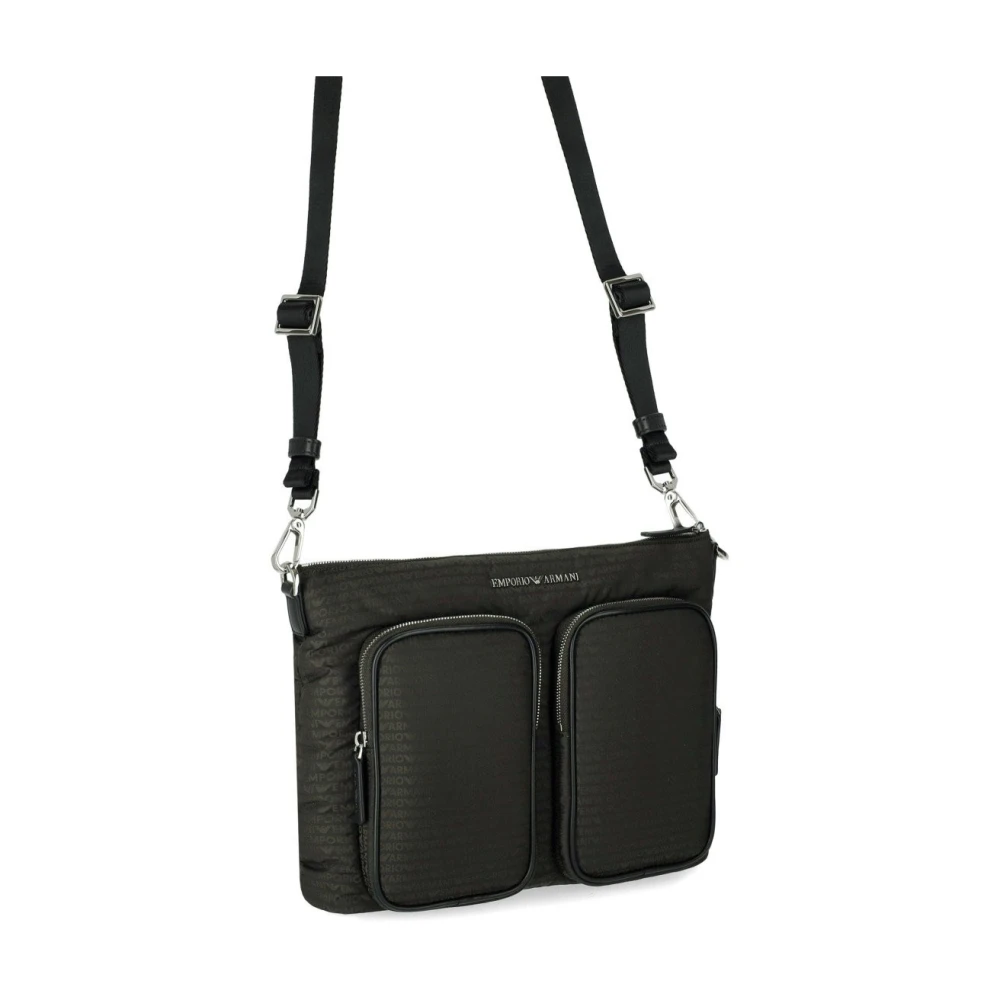 Emporio Armani Militair Groene Monogram Schoudertas Green Heren
