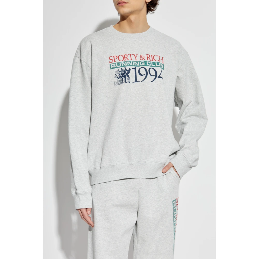 Sporty & Rich Sweatshirt uit de The Mountain collectie Gray Unisex