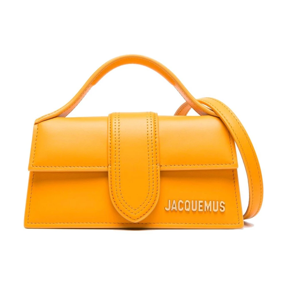 Jacquemus Gele Leren Crossbody Tas Yellow Dames
