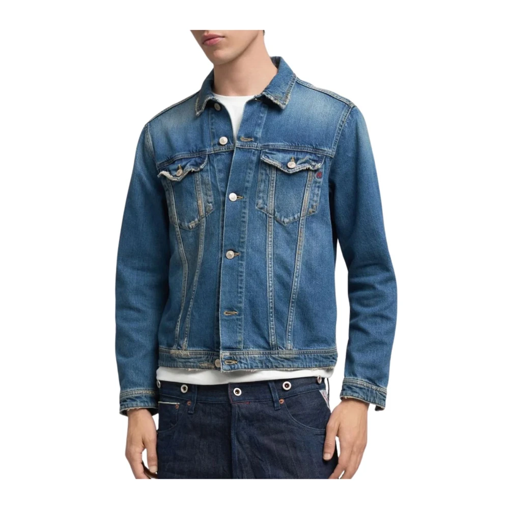 Replay Men's Blue Denim Jackets, M, Mv880 Jacket