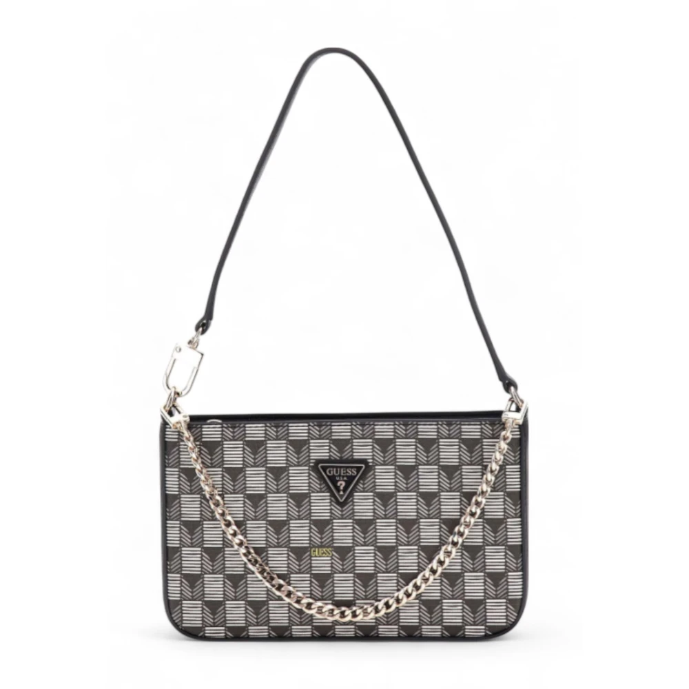 Guess Donna Nero G Wave Ii Mini Borsa A Spalla Con Zip Superiore - Immagine 1