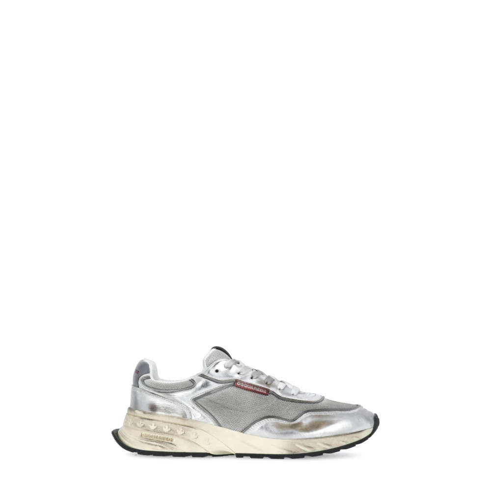 Dsquared2 Men's Gray Sneakers, 8 Uk, Grey Trainers With Logo Details