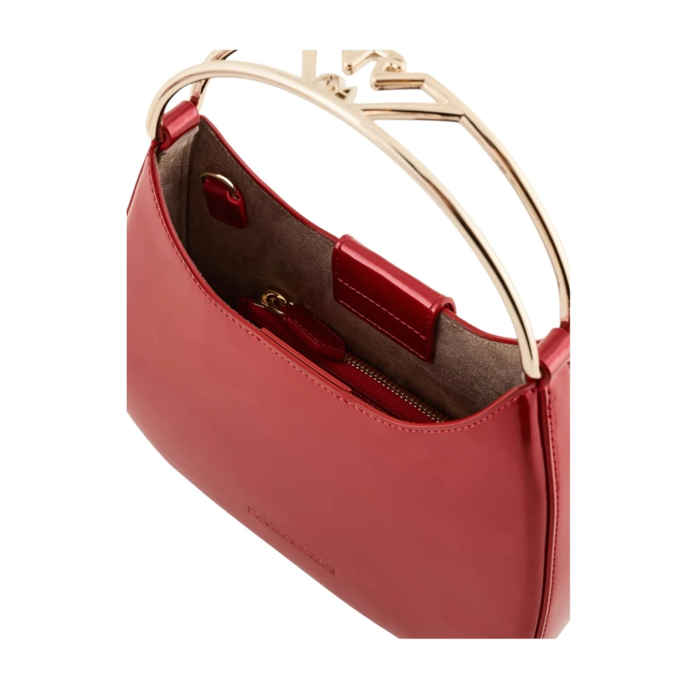 Emporio Armani Stijlvolle Leren Portemonnee Red Dames