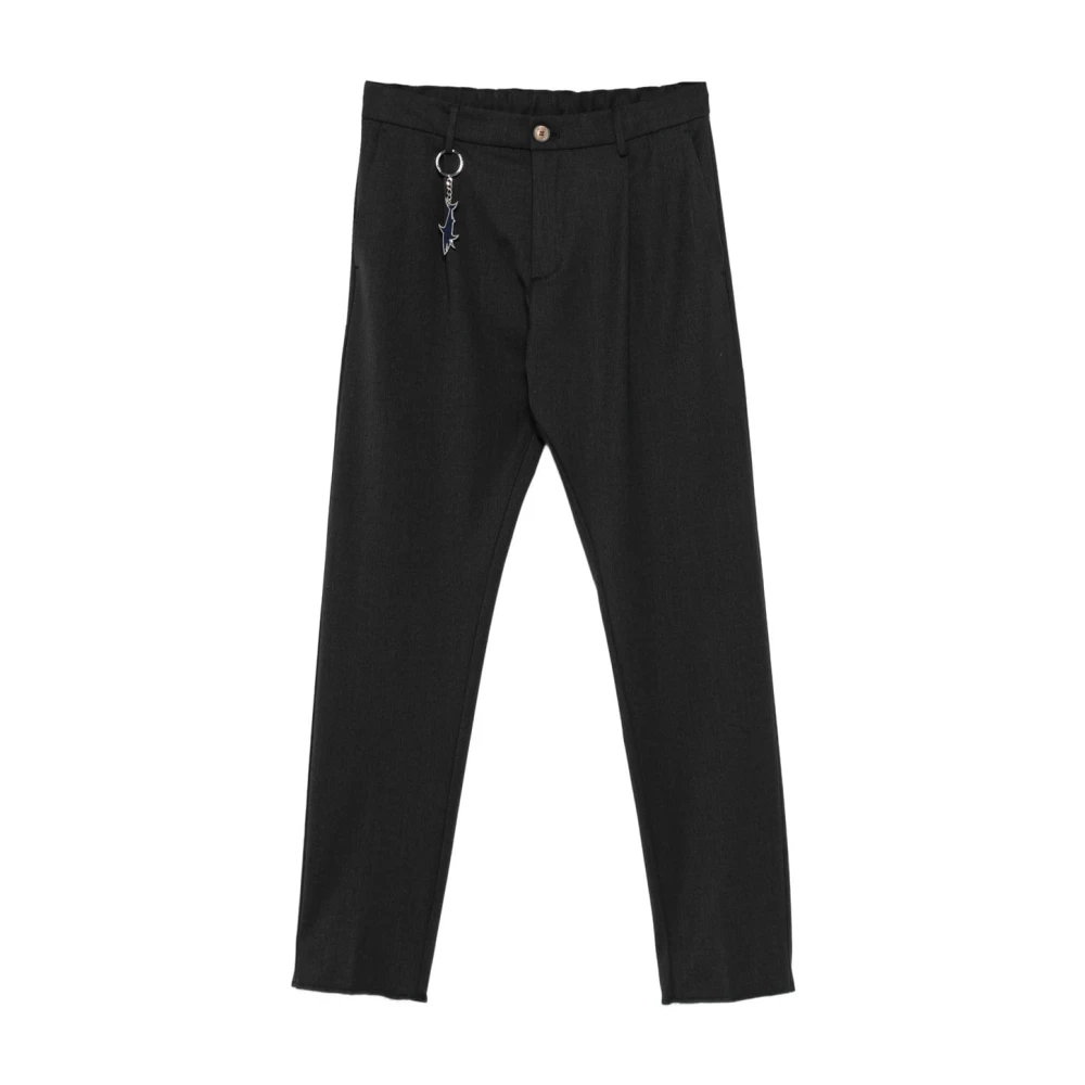 Paul & Shark Black Stylish Woven Chino Trousers With Drawstring - Male - Slim-Fit Trousers - 3XL - Trousers