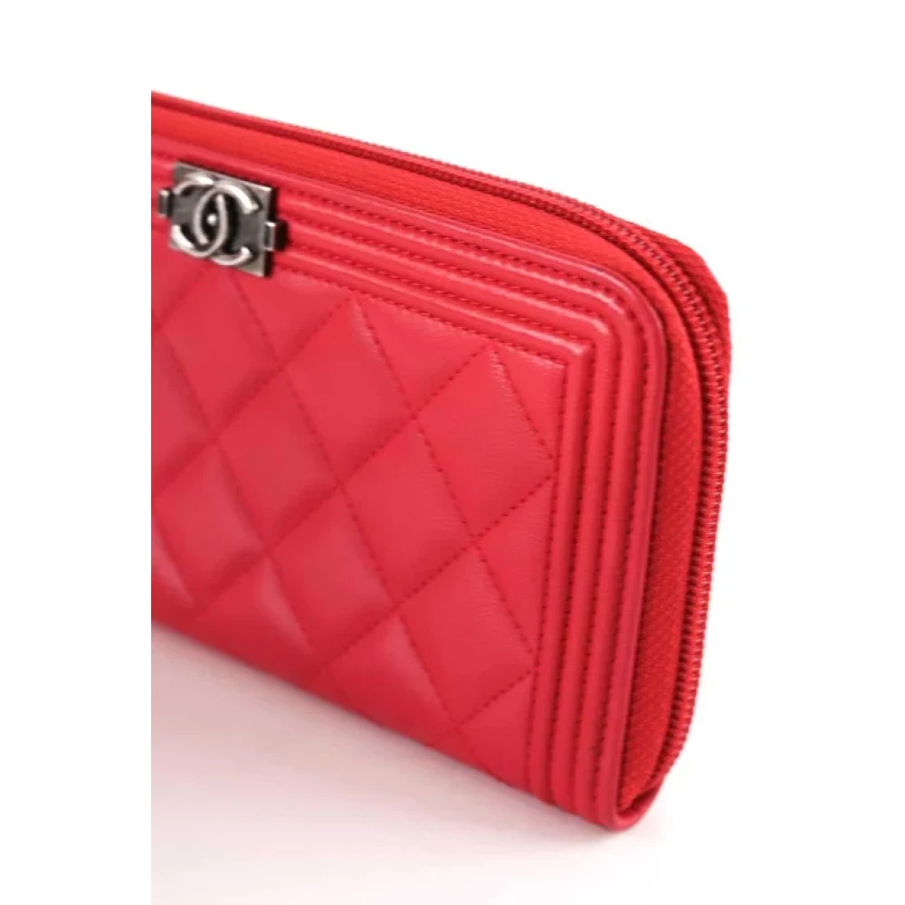 Chanel Vintage Pre-owned Leather wallets Pink Dames