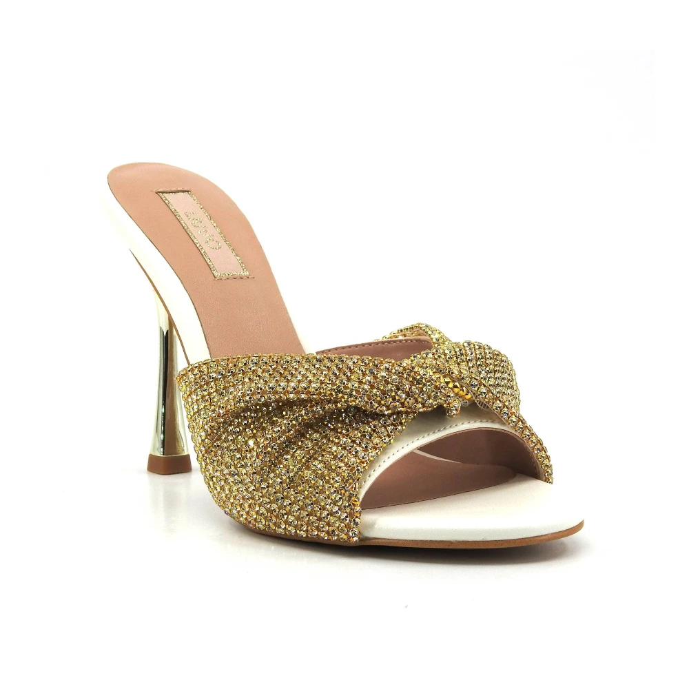 Liu Jo Vrouw Geel Mules Met Strass