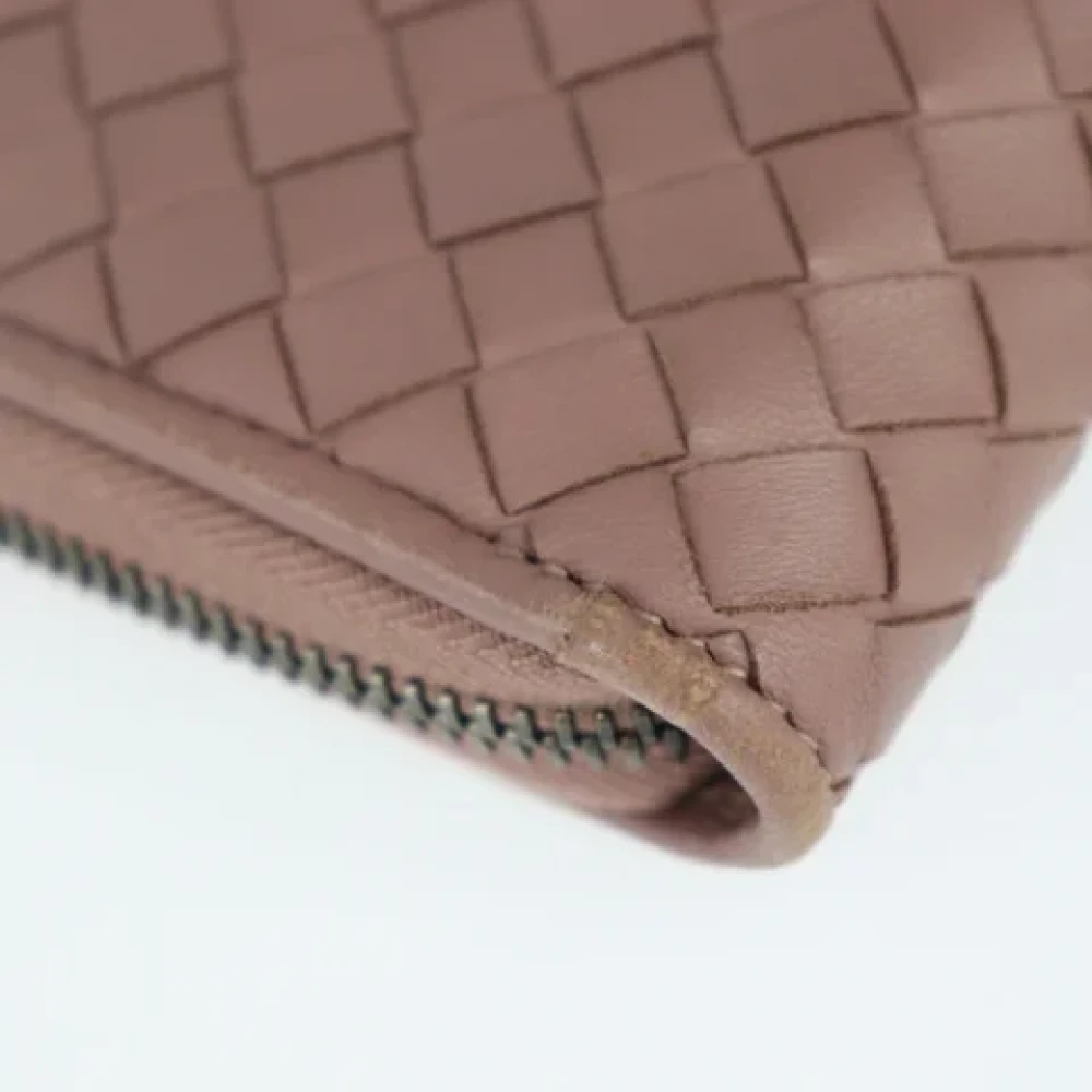 Bottega Veneta Vintage Pre-owned Leather wallets Pink Dames