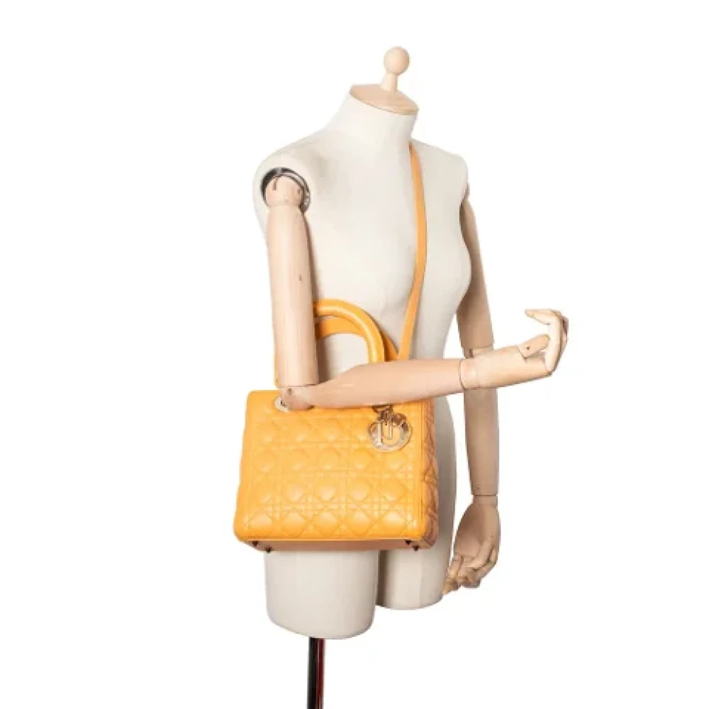 Dior Vintage Pre-owned Leather dior-bags Orange Dames