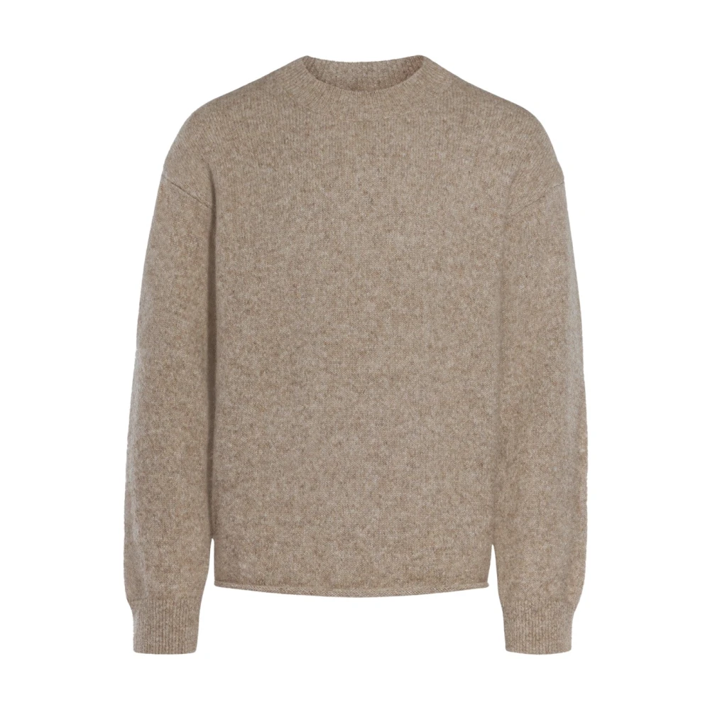 Jacquemus Alpaca Gebreide Trui Beige Heren