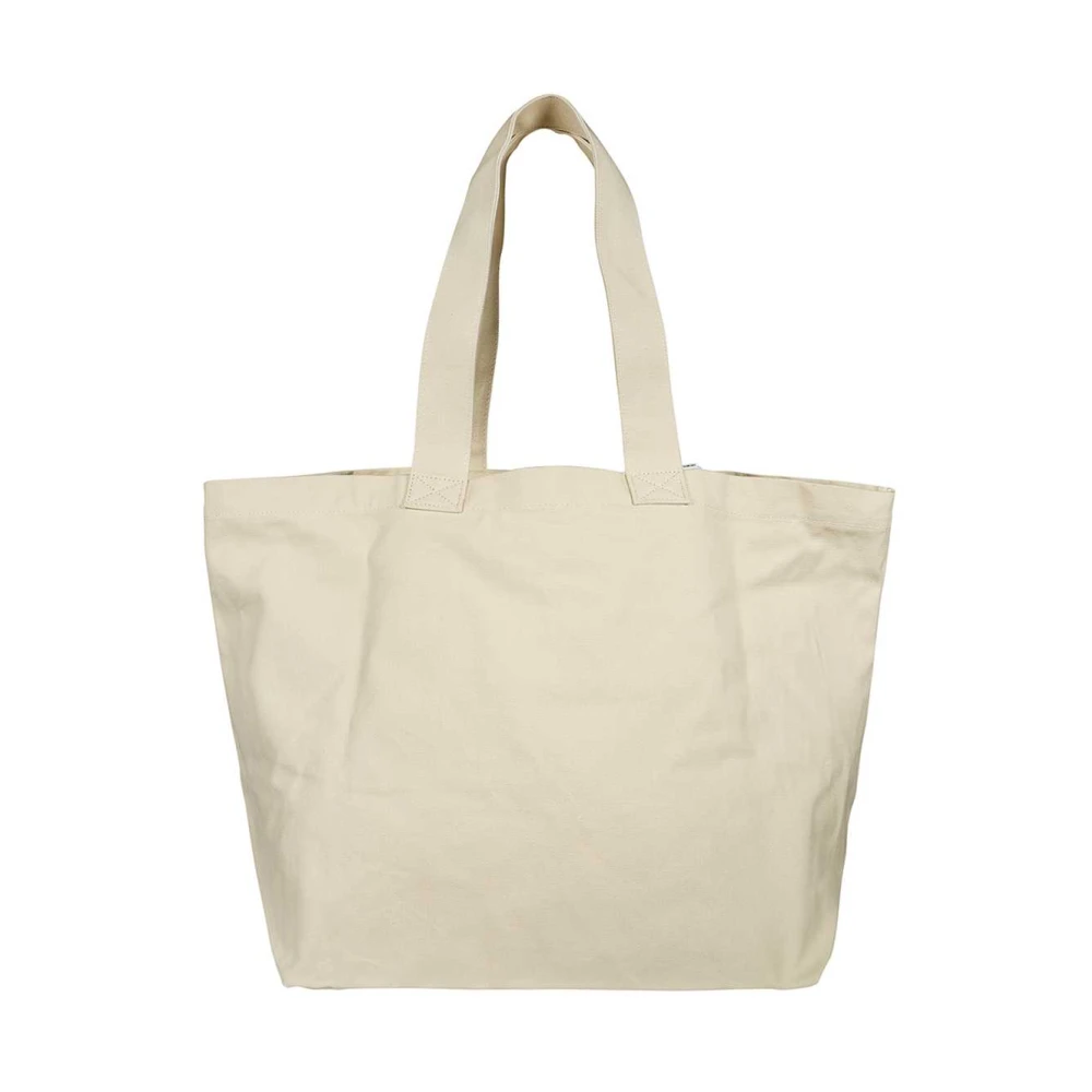Les Deux Contrasterende Logo Canvas Tote Tas Beige Heren