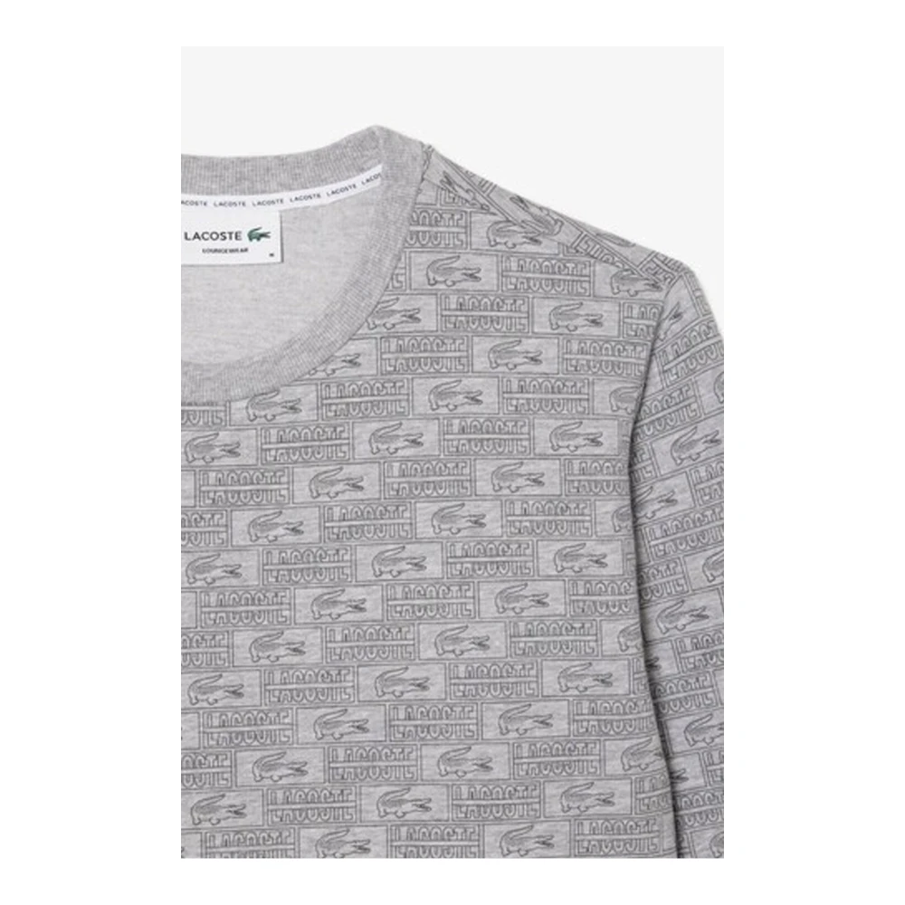 Lacoste Logo Pyjama Top met Lange Mouwen Gray Heren