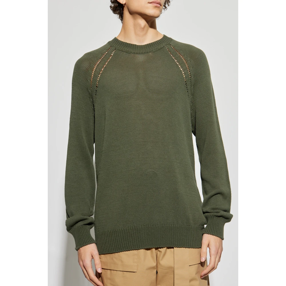 Jil Sander Katoenen trui Green Heren