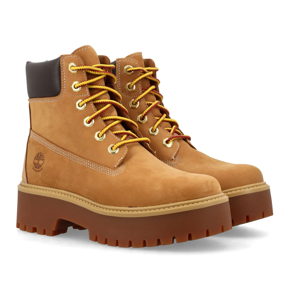 Timberland Honey Gesloten Enkellaarzen met Platform Brown Dames