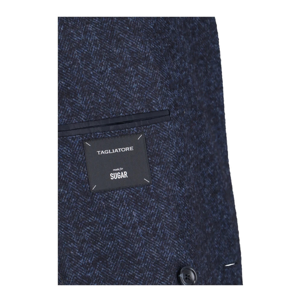 Tagliatore Navy Dubbelborst Blazer Blue Heren