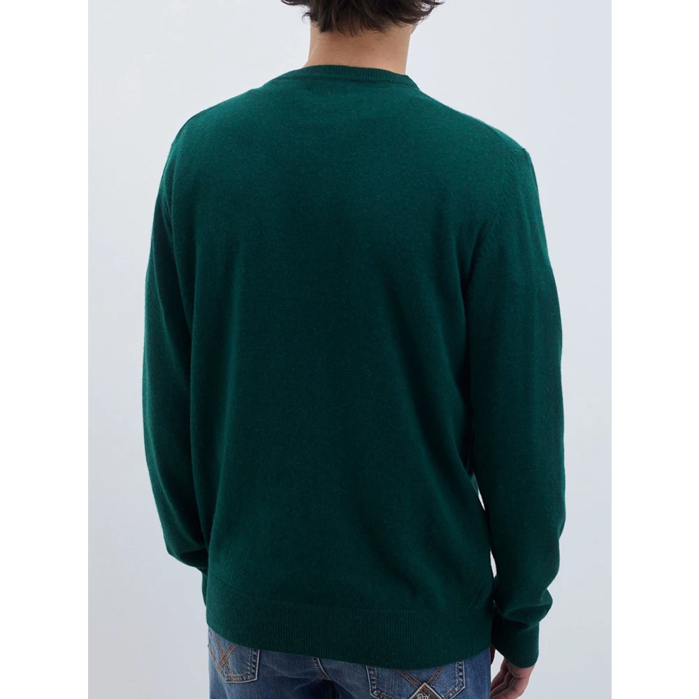 Roy Roger's Wol en Kasjmier Crewneck Sweater Green Heren