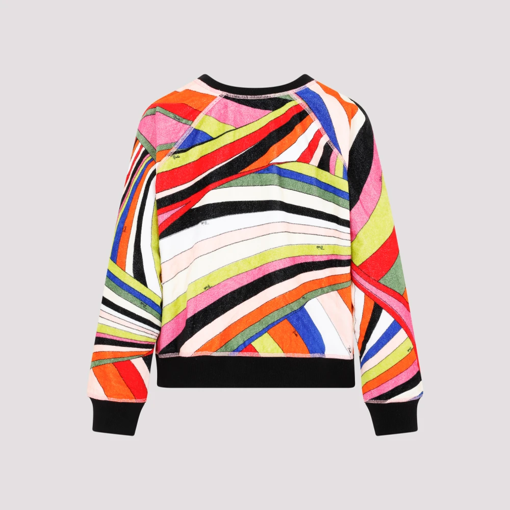 EMILIO PUCCI Vintage Multicolor Katoenen Sweatshirt Multicolor Dames