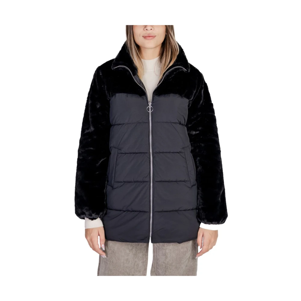 Only Zwarte Polyester Jas & Mantel Collectie Black Dames