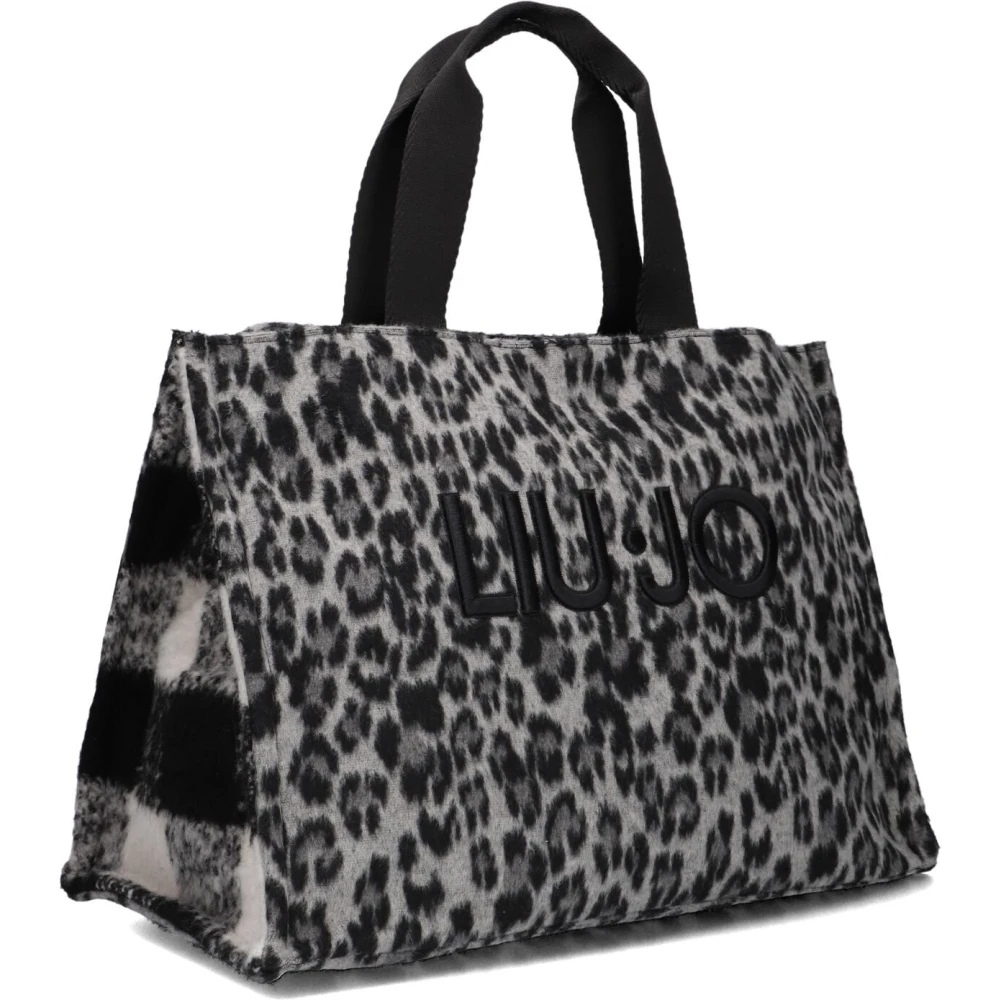 Liu Jo Elegante Zwarte Handtas met Gouden Details Black Dames