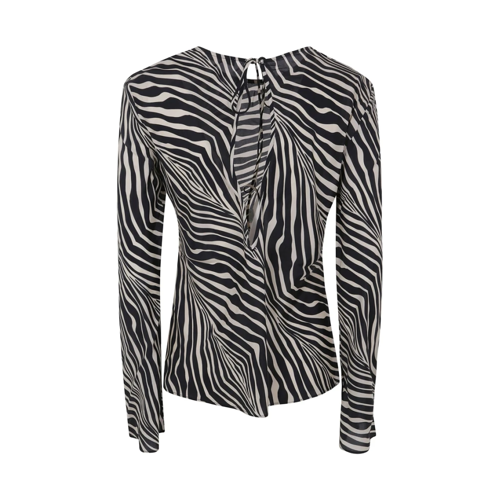 By Malene Birger Zebra Print Sweater met Striksluiting By Herenne Birger Multicolor Dames