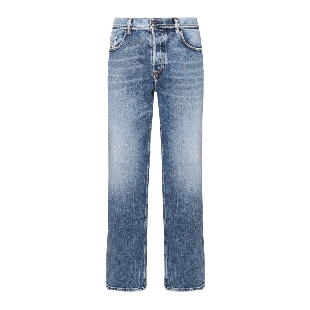 Diesel Denim Katoenen Jeans Klassiek Vijf Zakken Blue Heren