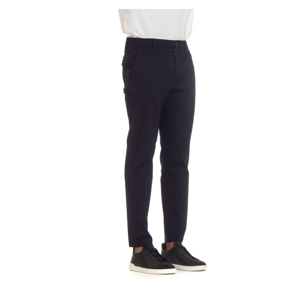 Department Five Blauwe Stretch Chino Broek Slim Fit Blue Heren