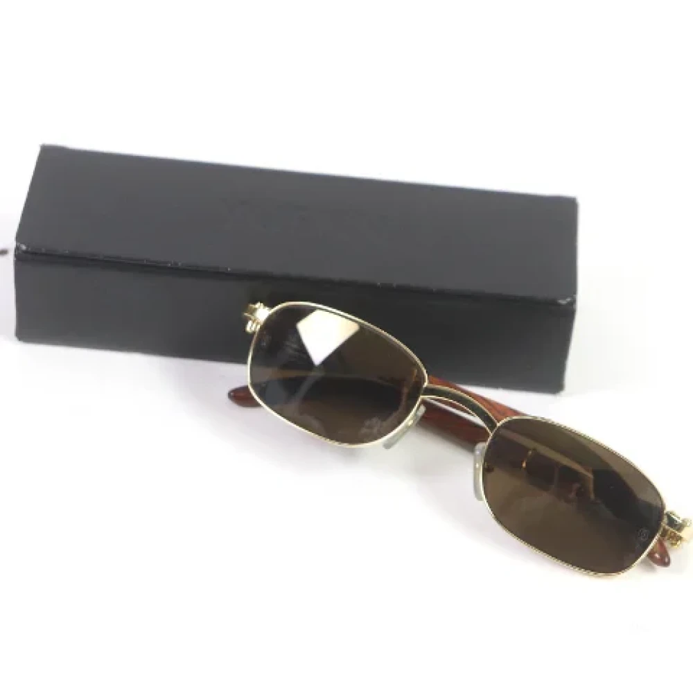Cartier Vintage Pre-owned Fabric sunglasses Yellow Heren