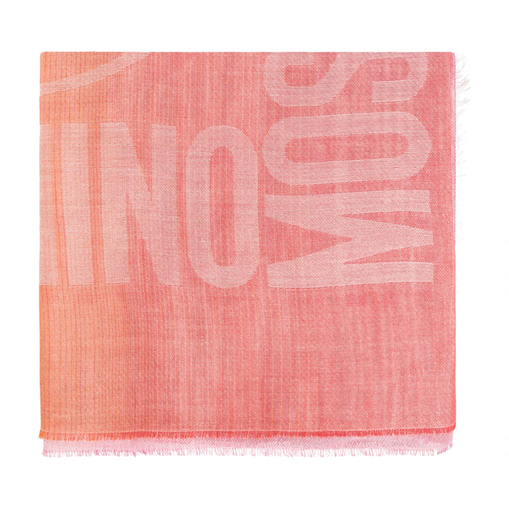 Moschino Sjaal met logo Pink Dames