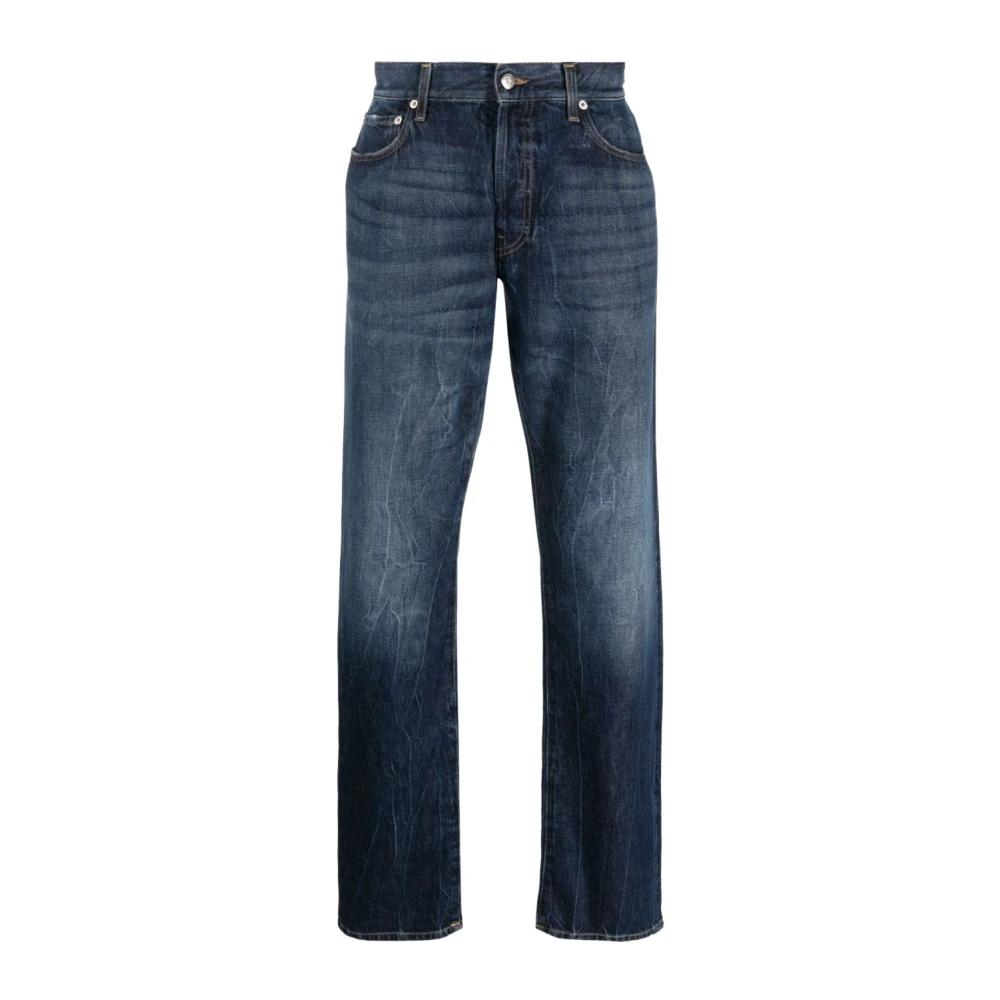 Department Five Blå Stonewashed Straight-Leg Jeans Blue, Herr