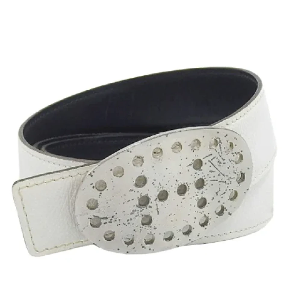 Hermès Vintage Pre-owned Leather belts White Dames