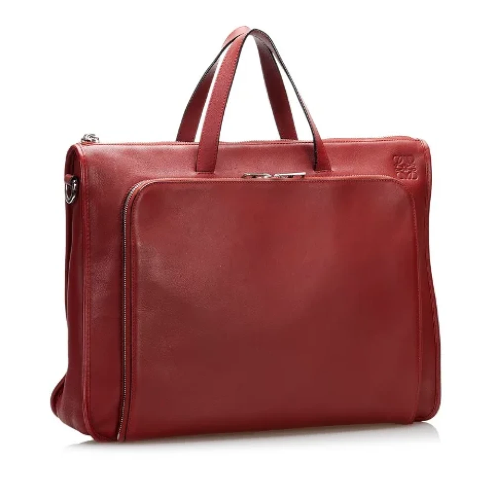 Loewe Pre-owned Leather briefcases Red Dames