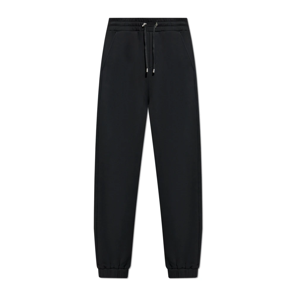Balmain Uomo Nero - Pantaloni Della Tuta Con Logo Stampato - Trousers - L