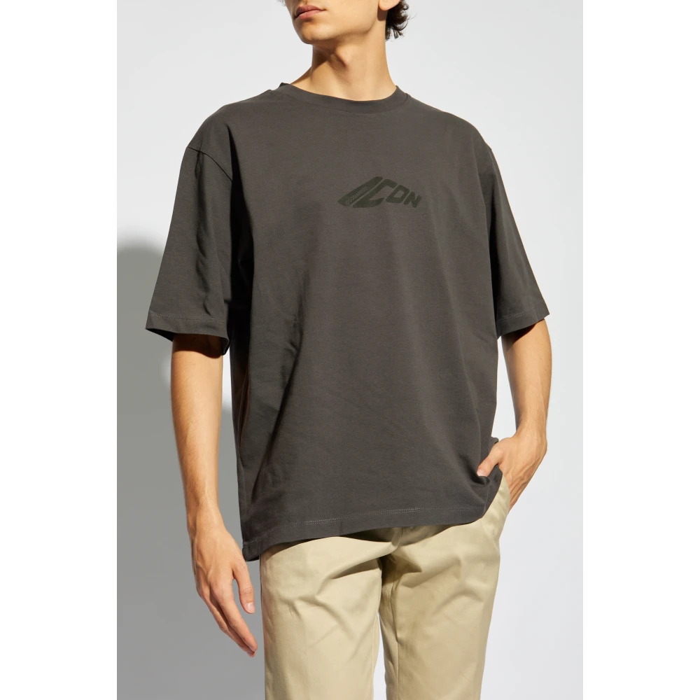 Dsquared2 T-shirt met logo Gray Heren