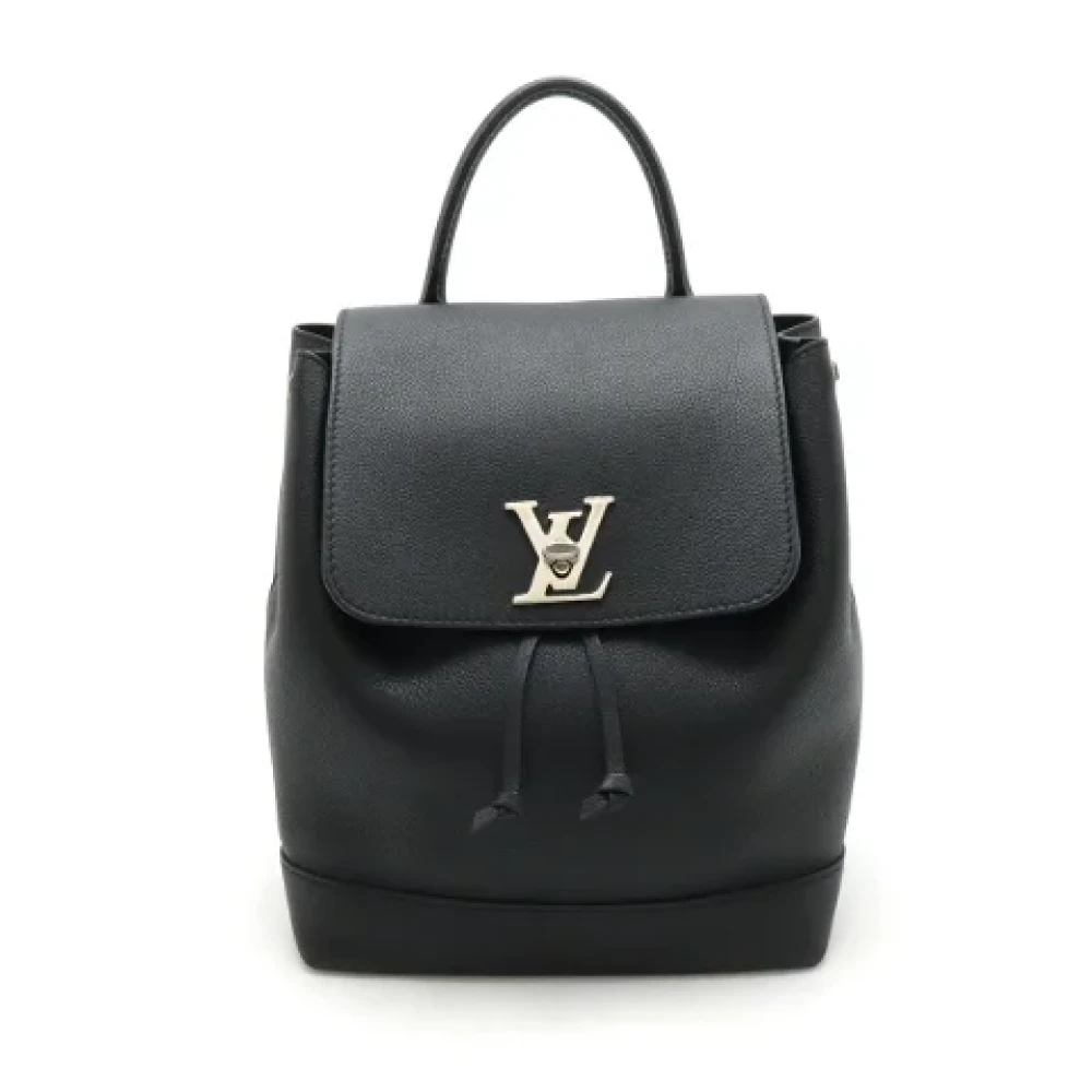 Louis Vuitton Vintage Pre-owned Leather backpacks Black Dames