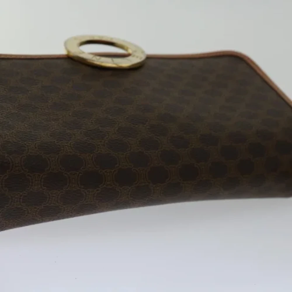 Celine Vintage Pre-owned Canvas shoulder-bags Brown Dames