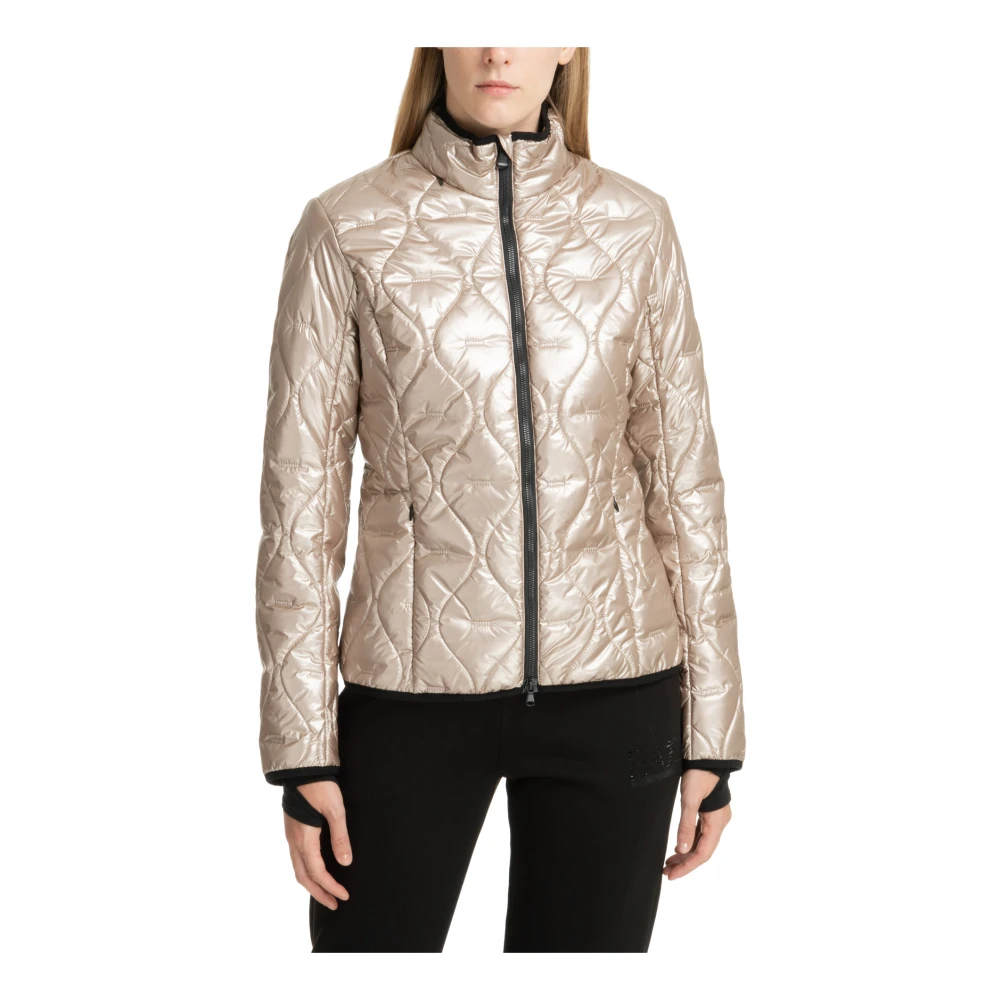 Emporio Armani EA7 Ritssluiting Effen Donsjack Logo Yellow Dames