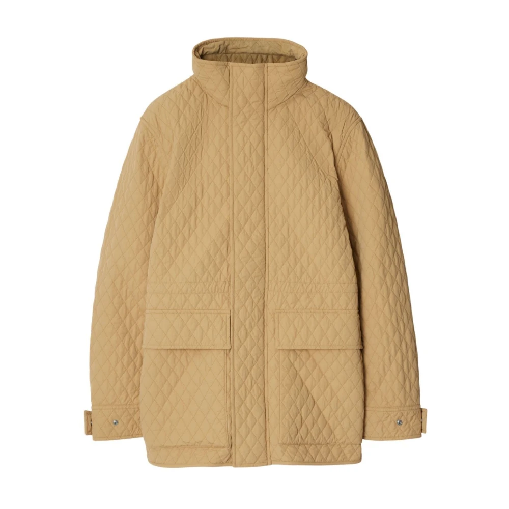 Burberry Vintage Check Gewatteerde Jas Beige Dames