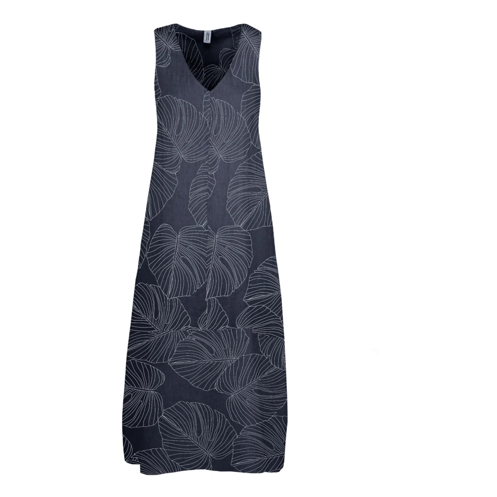 BomBoogie Mouwloze maxi-jurk Blue Dames