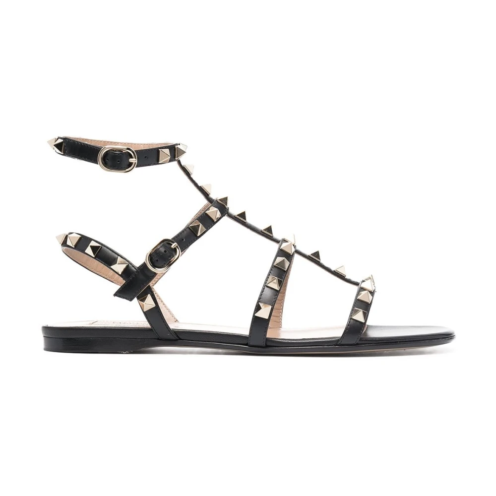 Valentino Garavani Women's Black Rockstud Sandals
