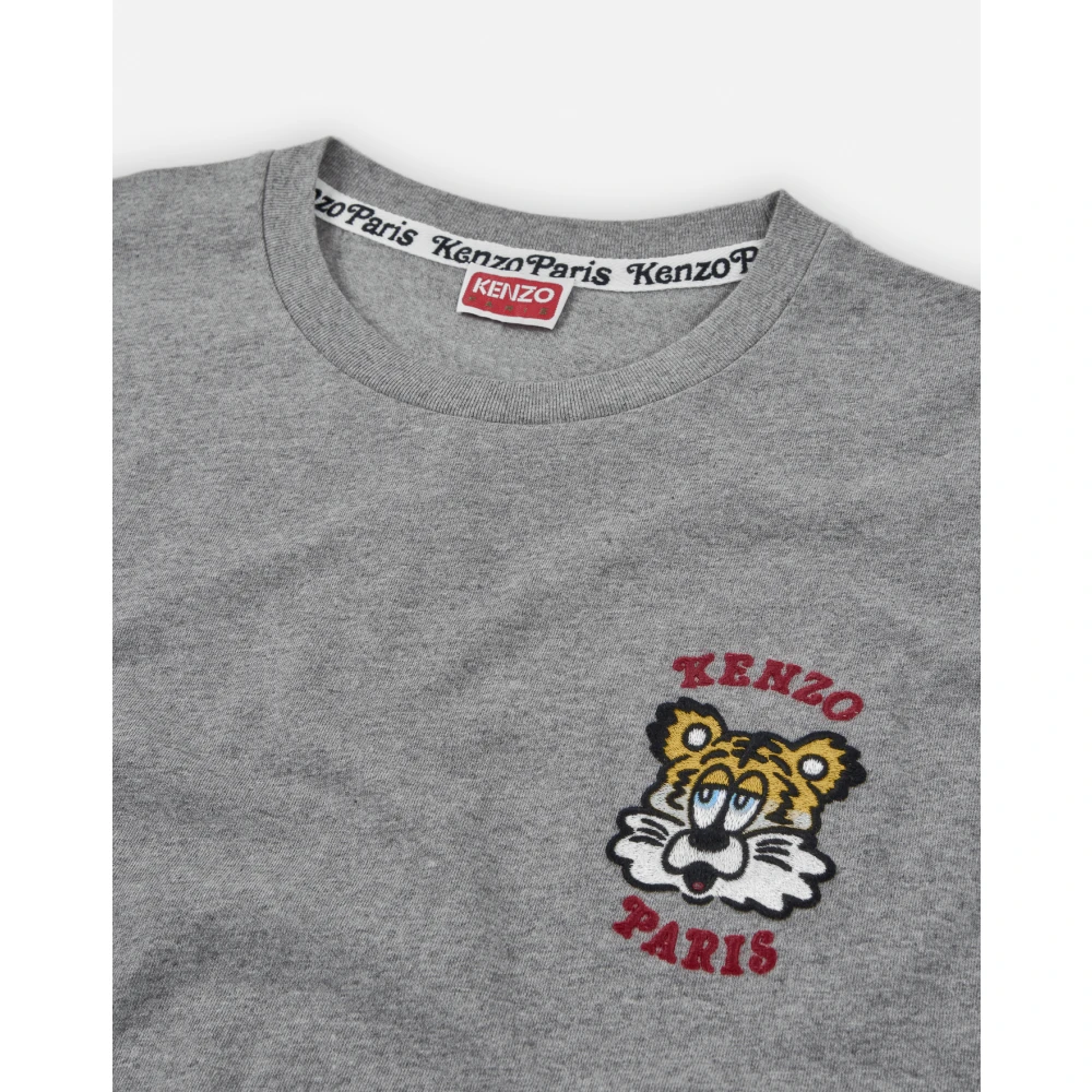 Kenzo Geborduurd T-shirt 'Verdy Market' Gray Heren