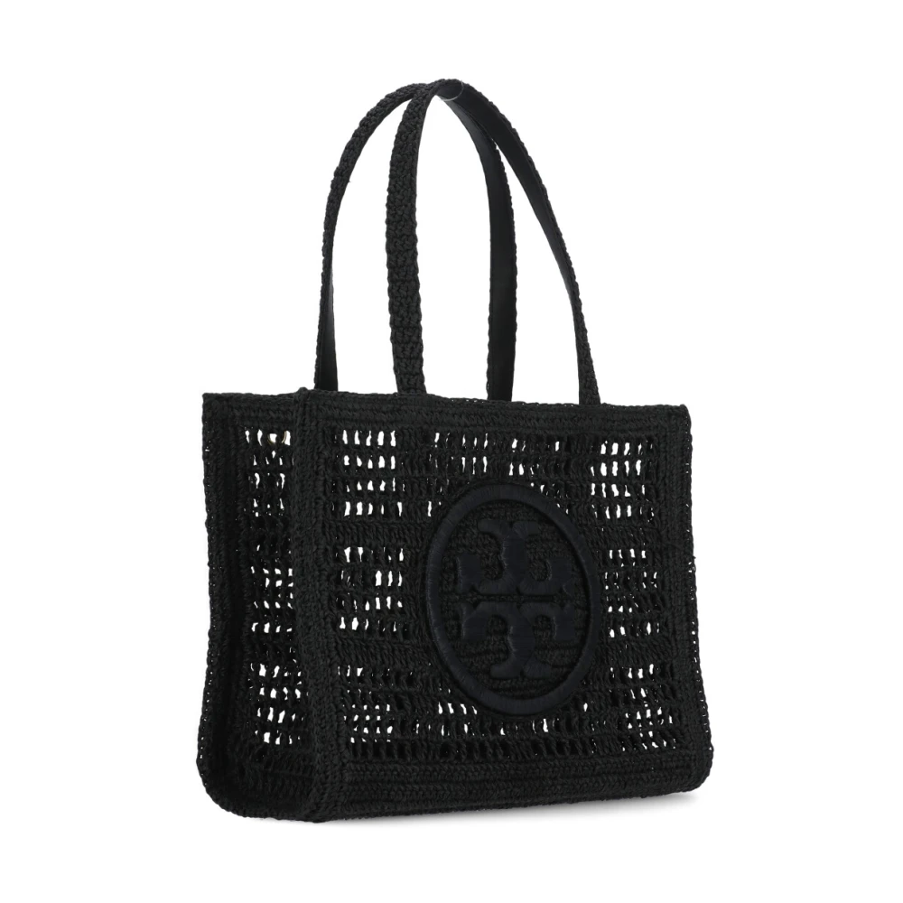 TORY BURCH Straw Shopping Bag for Woman Black Dames