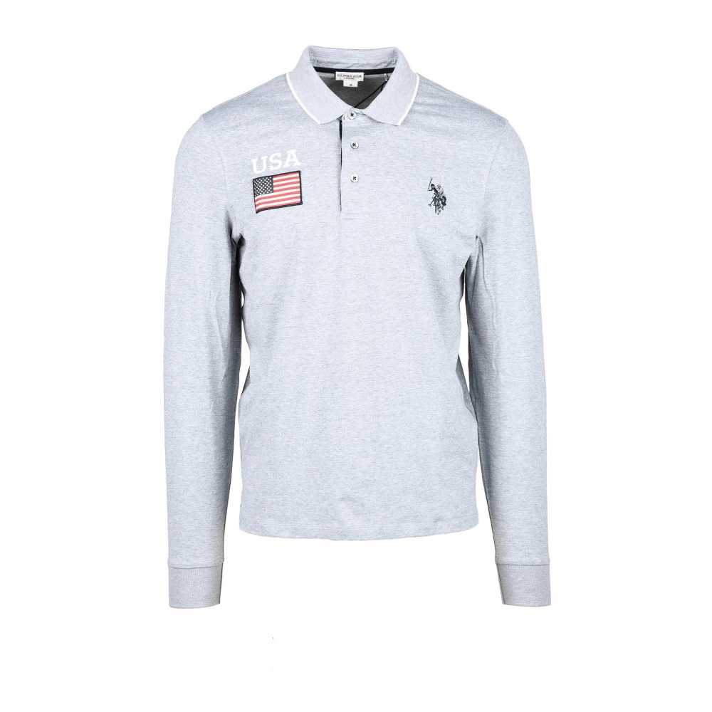 U.s. Polo Assn. Lichtgrijze Herenshirt Gray Heren