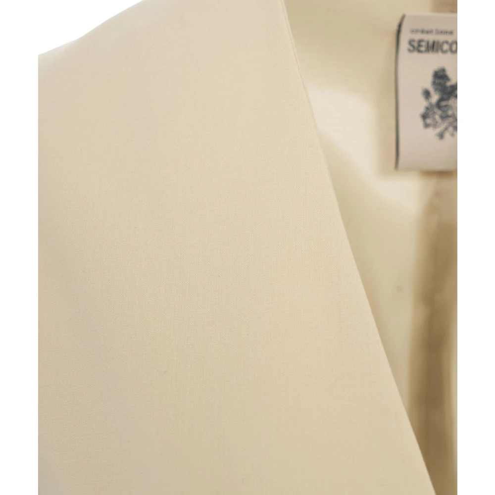 Semicouture Beige Wollen Blazer Beige Dames