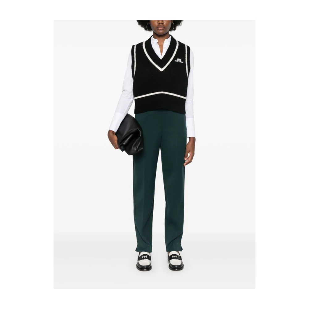 Giorgio Armani Groene Wollen Blend Broek Green Dames