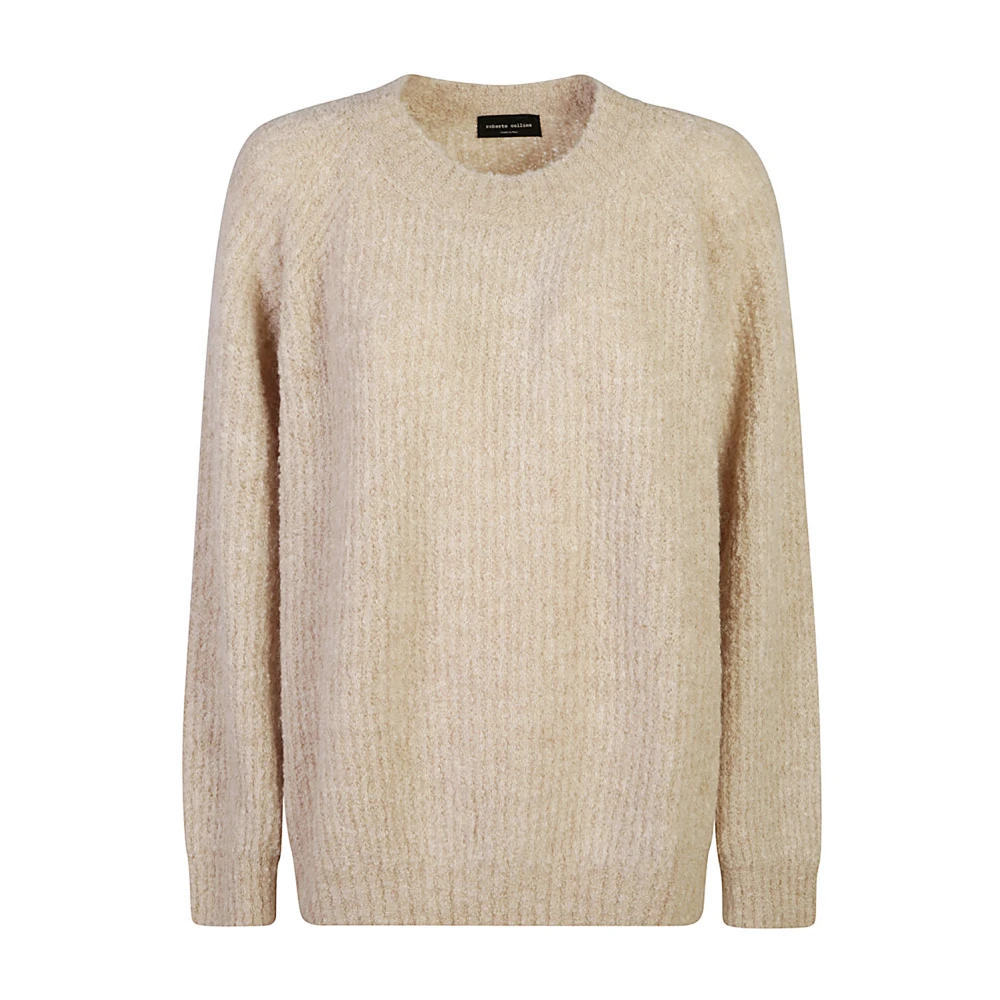 Roberto Collina Beige Gebreide Trui Aw24 Vrouwen Beige Dames