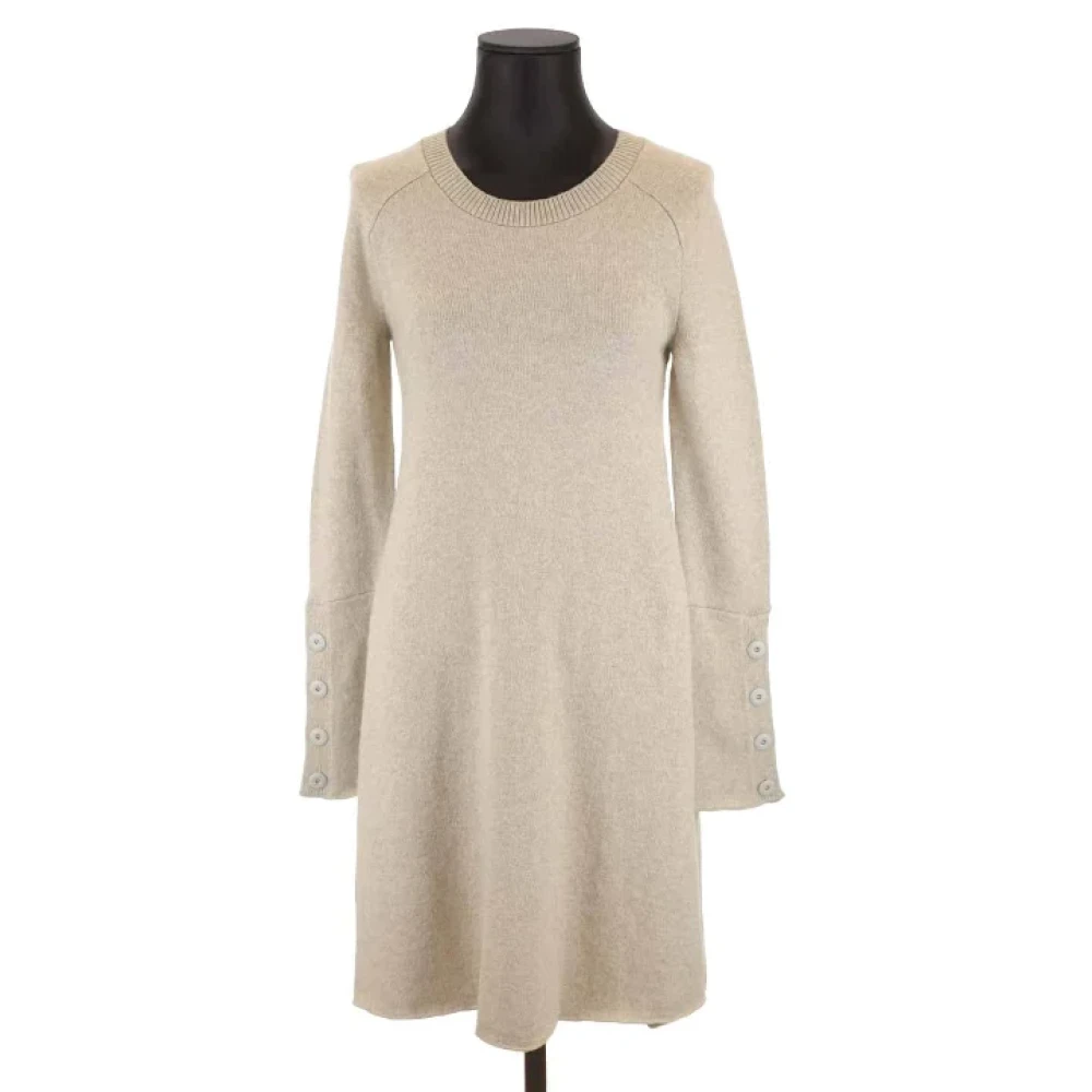 Balenciaga Vintage Pre-owned Wool dresses Beige Dames